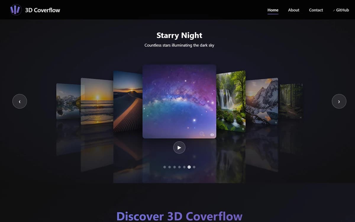 3d Coverflow Free HTML Template