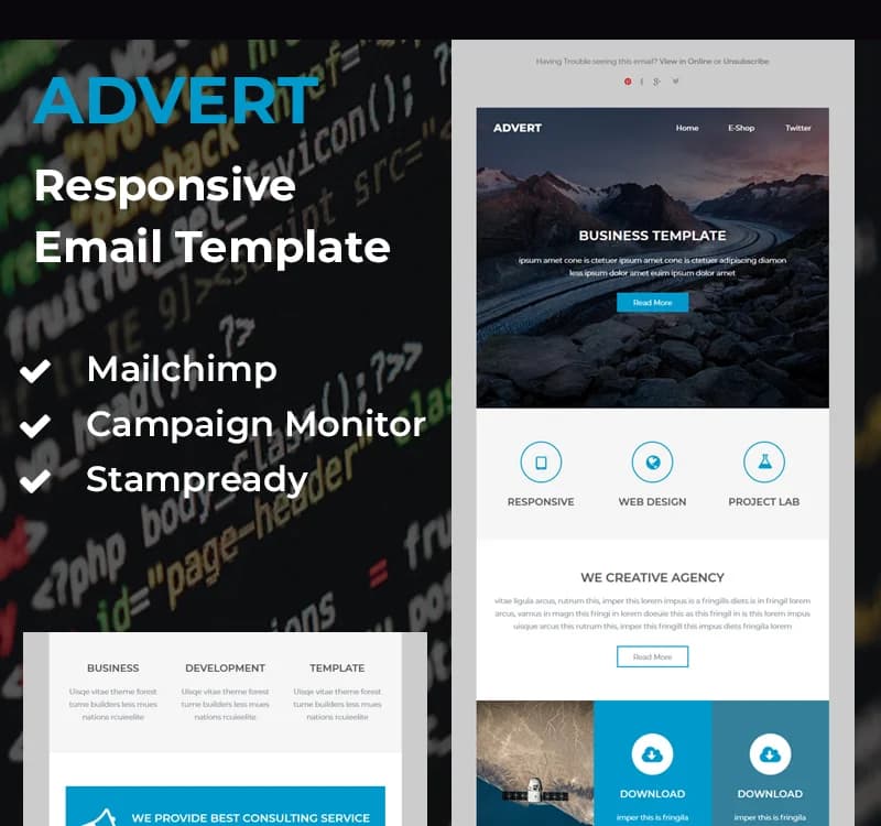 Advert - Responsive email template Newsletter Template