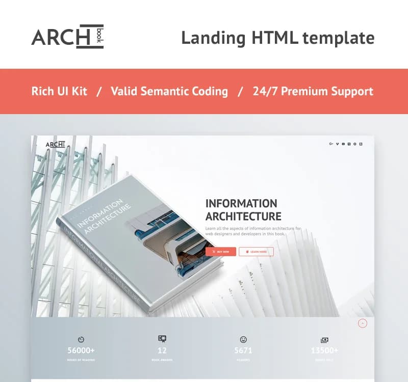 Archbook - Responsive Landing Page Template