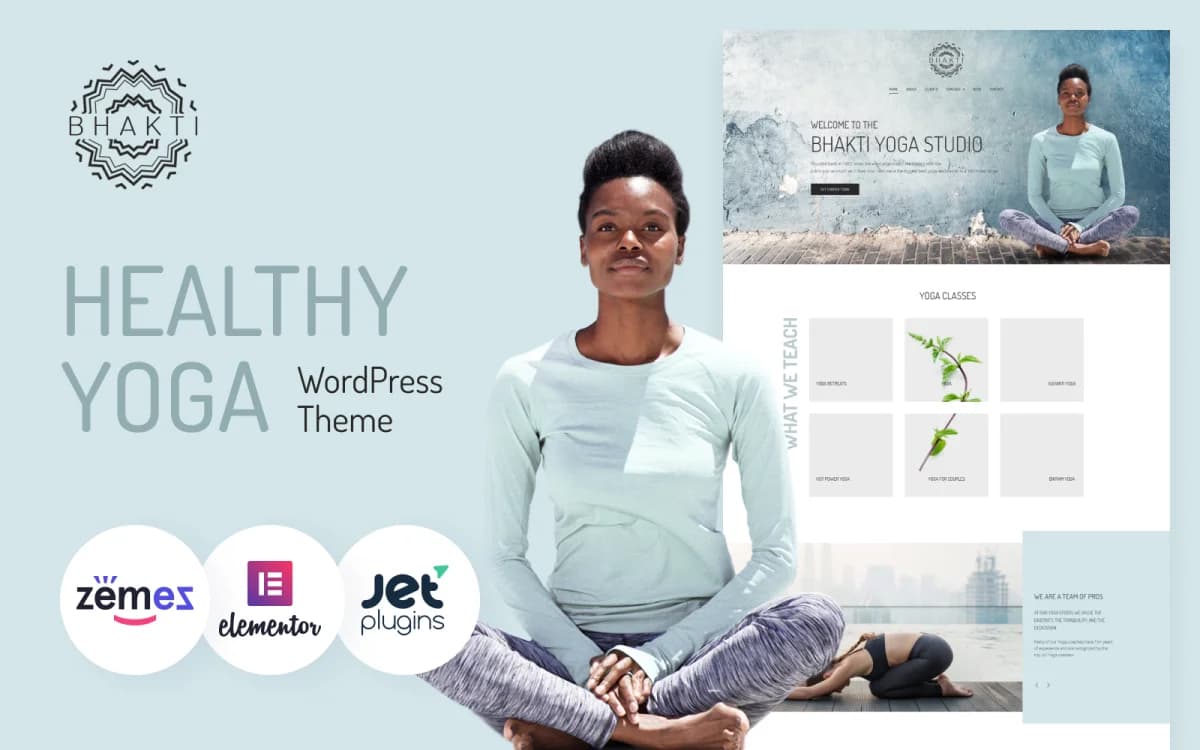 Bhakti -  Fitness Center & Yoga Studio WordPress Theme