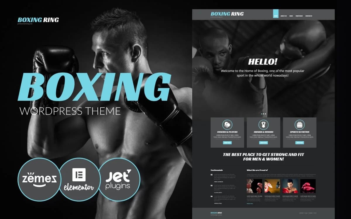 Boxing Ring - Gym & Boxing Club WordPress Theme for Fitness Training Website