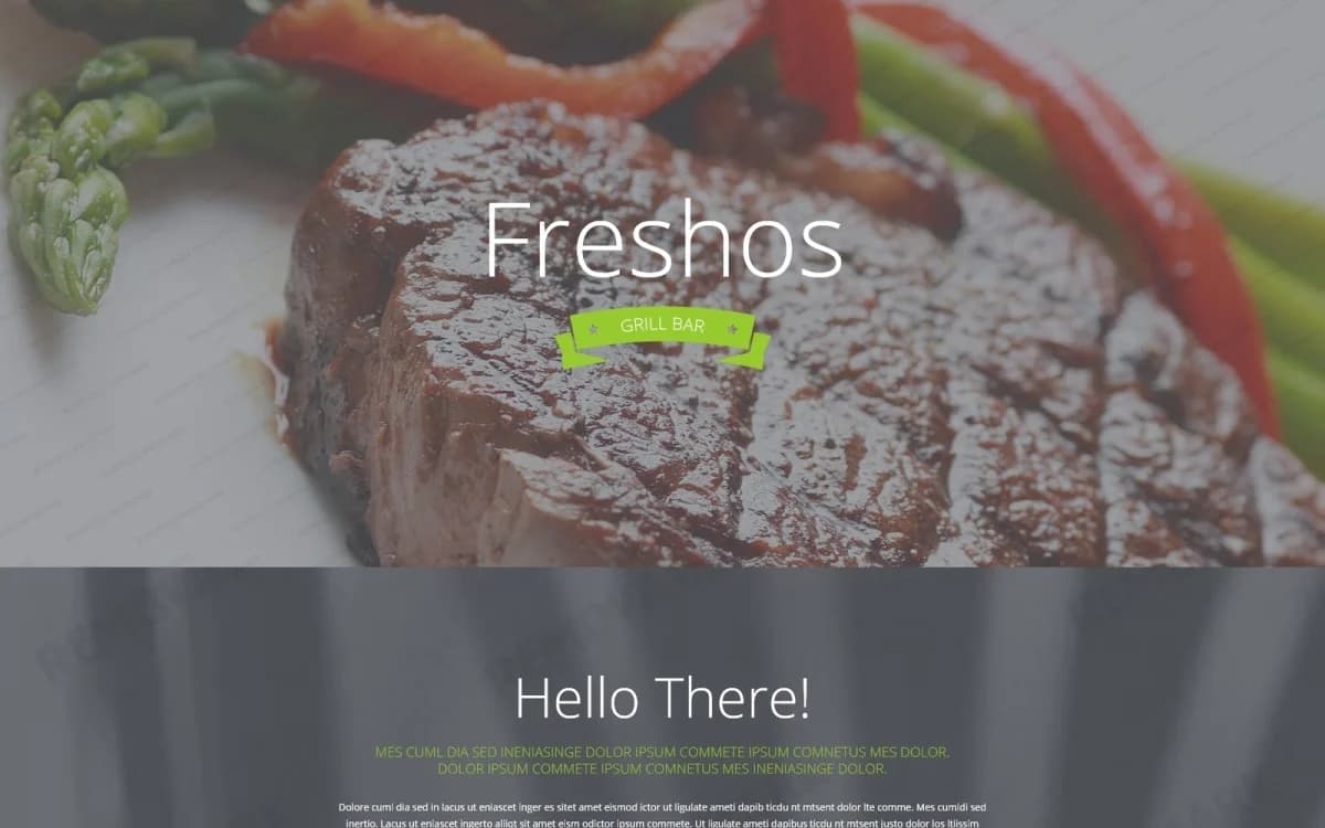 Cafe and Restaurant Responsive Landing Page Template