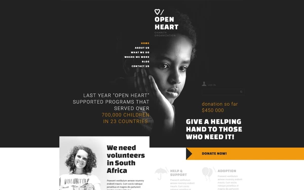 Charitable Donation Joomla Template
