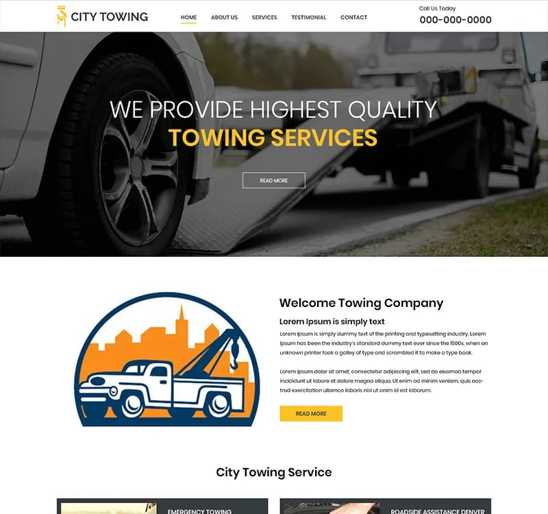 City Towing - Towing Company PSD Template