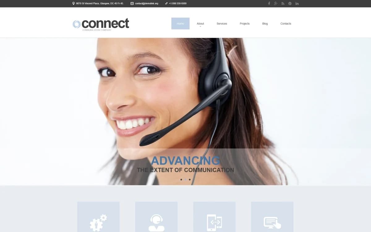 Communications Responsive Joomla Template
