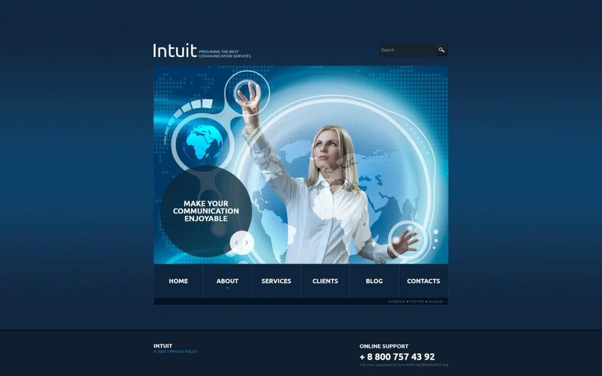 Communications Responsive Joomla Template