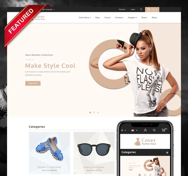 Covet Fashion Store OpenCart Template