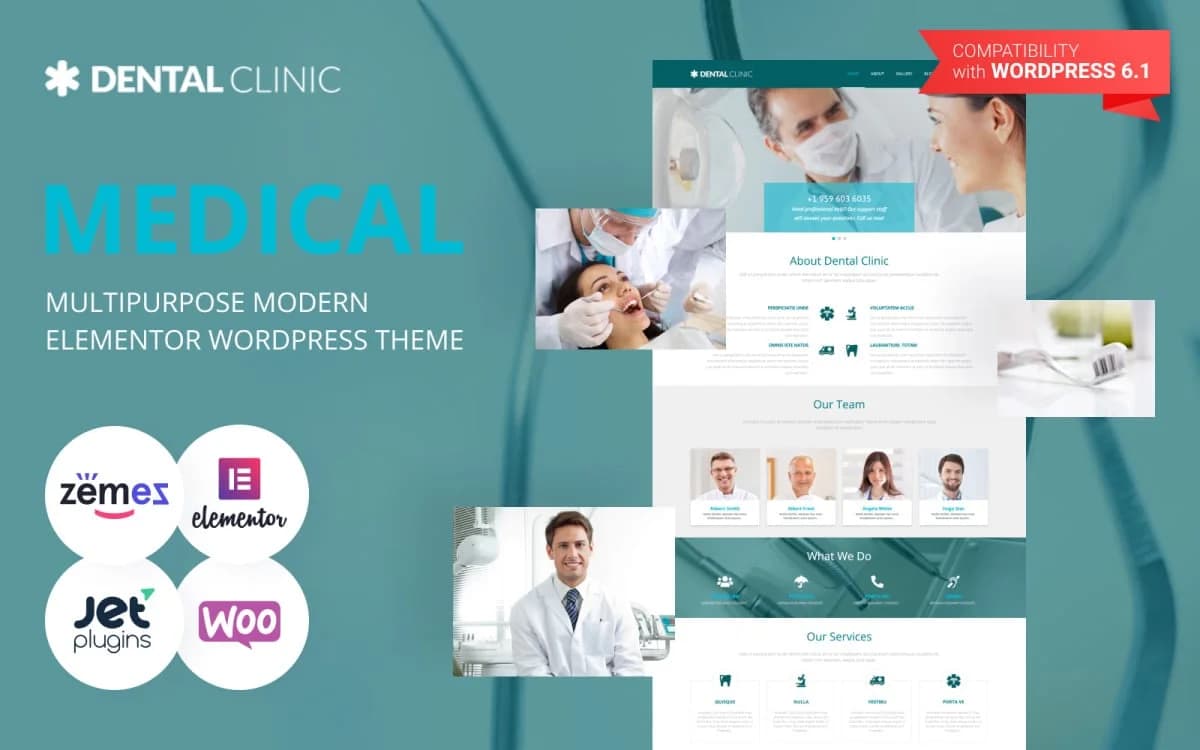 Dental - Dental Clinic & Oral Health WordPress Elementor Theme