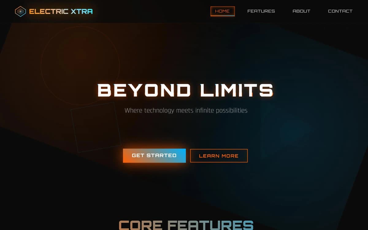 Electric Xtr Free HTML Template