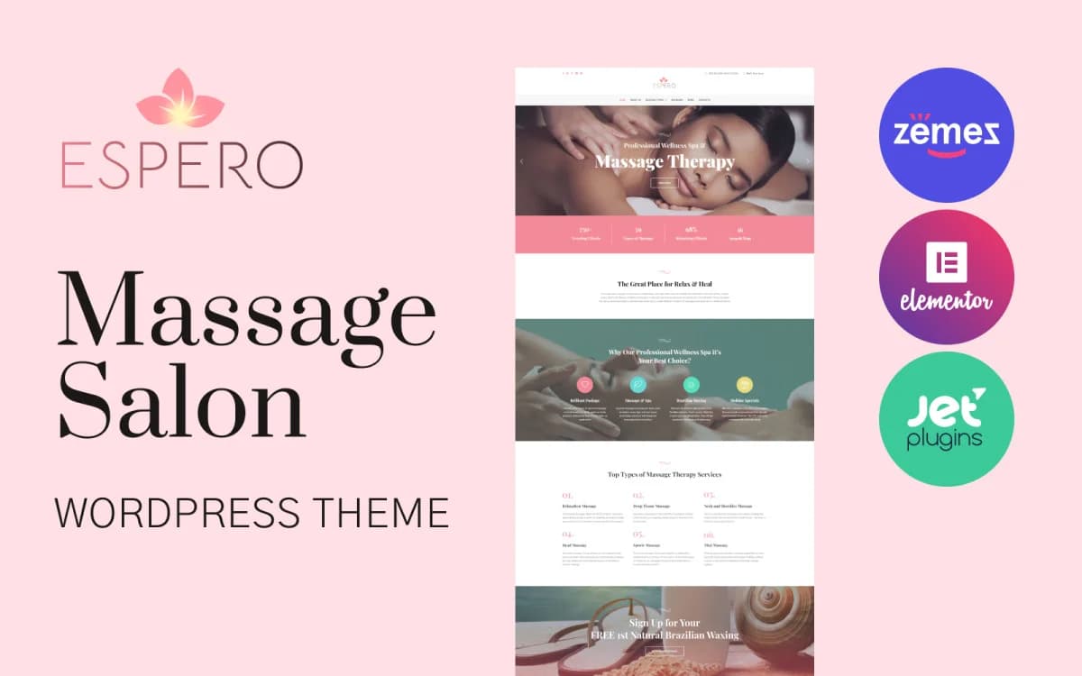Espero - Massage Therapy & Spa Salon WordPress Theme