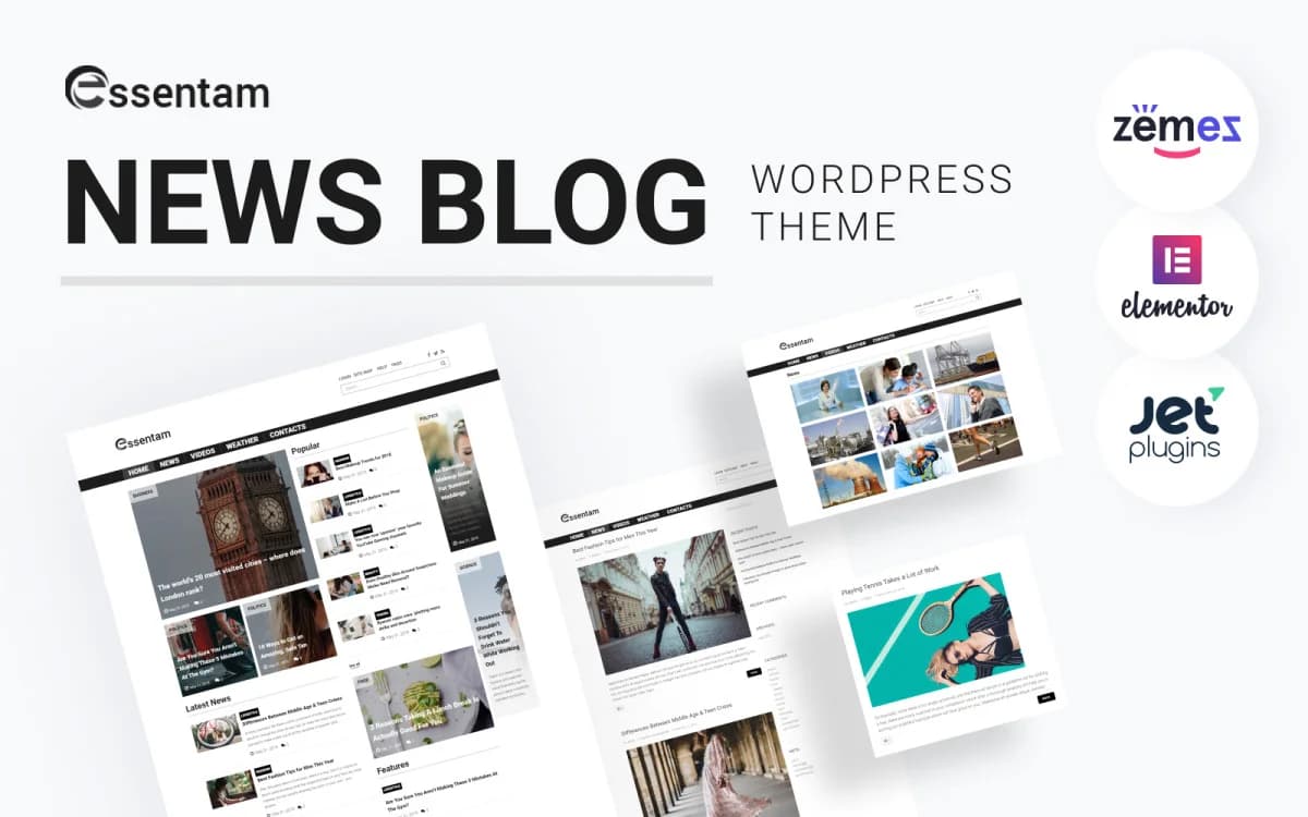 Essentam - News Magazine & Lifestyle Blog WordPress Theme (Multipurpose)