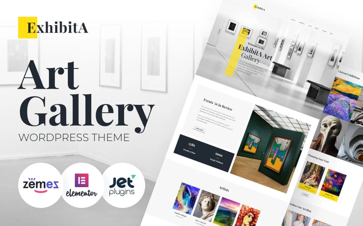 ExhibitA - Art Gallery WordPress Theme for Museum Website