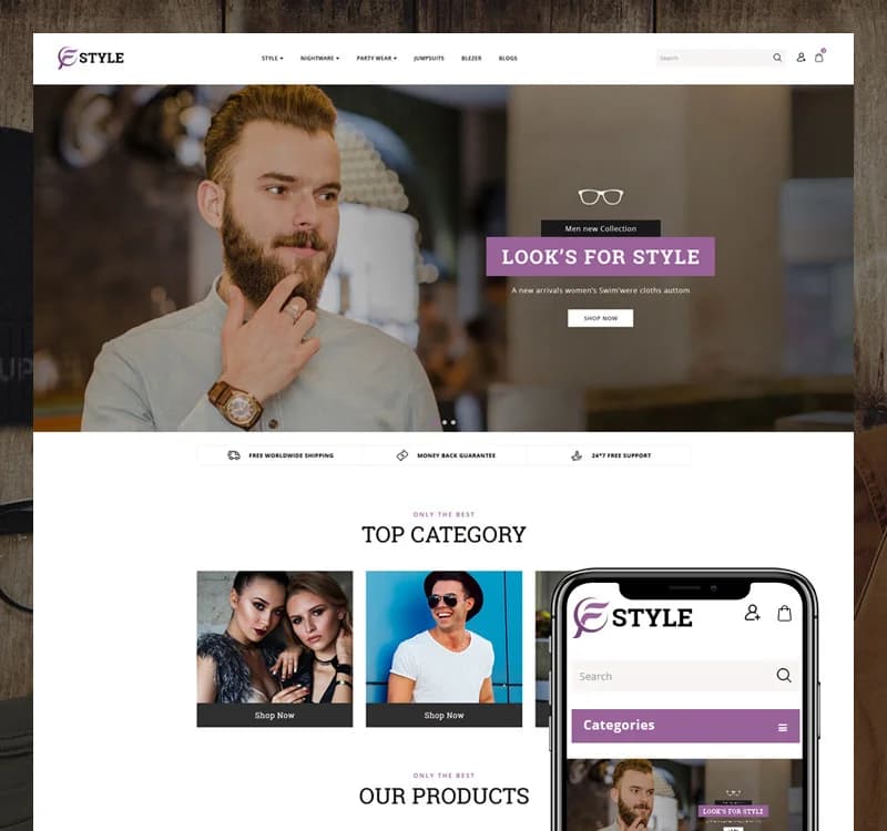 F-Style Fashion Store OpenCart Template