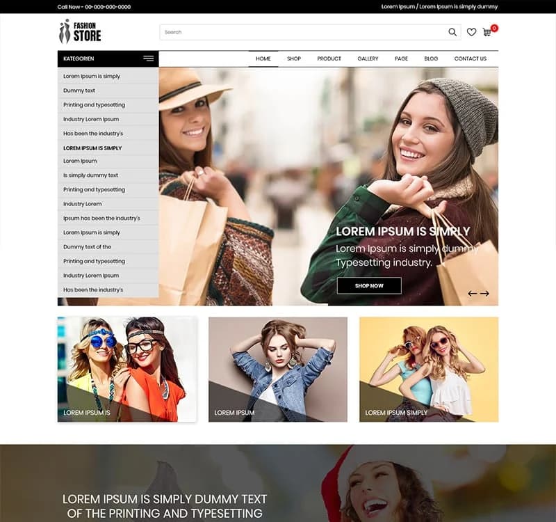 Fashion Store - Multipurpose Ecommerce PSD Template