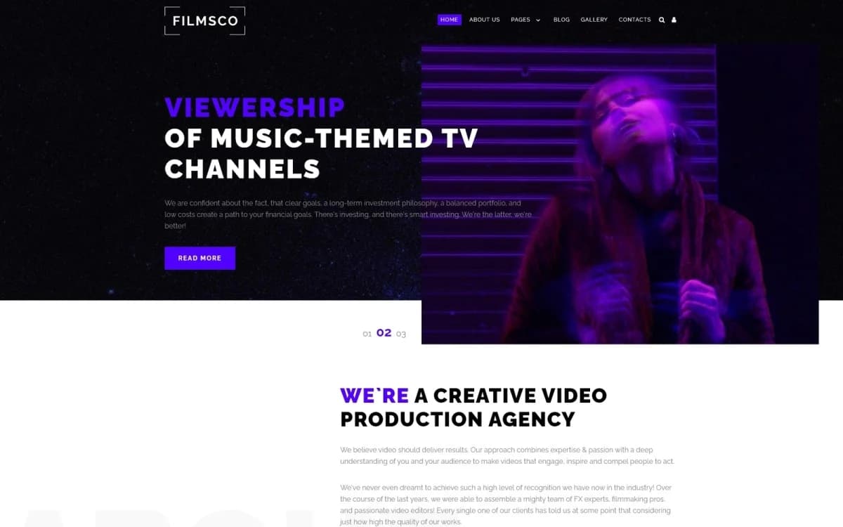 Filmsco - Breathtaking Video Recording Studio Joomla Template