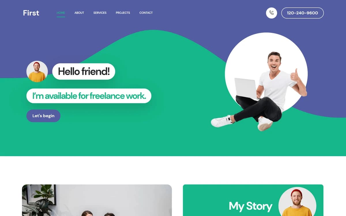 First Portfolio Free HTML Template