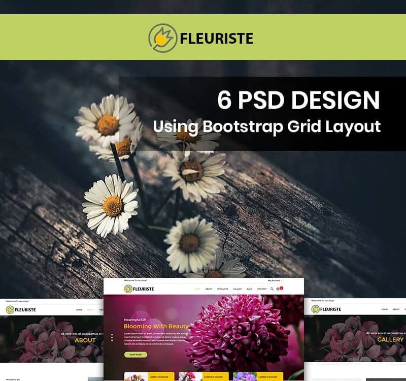 Fleuriste - Flower Shop PSD Template