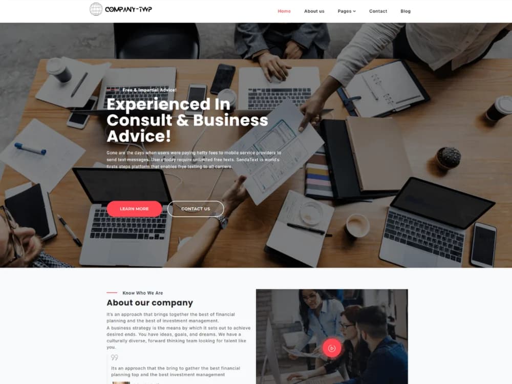 Business Company Elementor