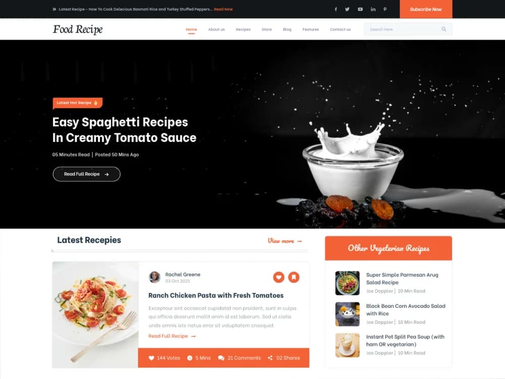 Food Recipe Blog