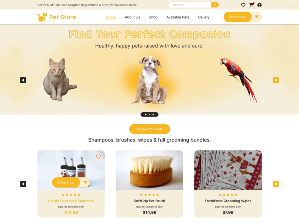 Pet Ecommerce Store