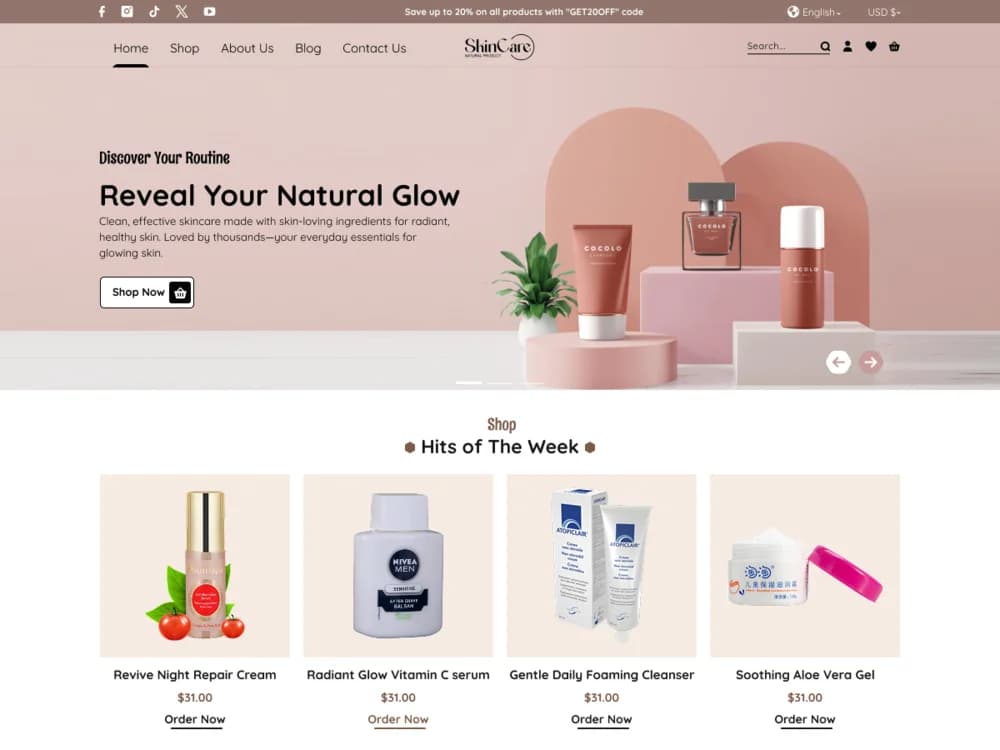 Skincare Cosmetic Store