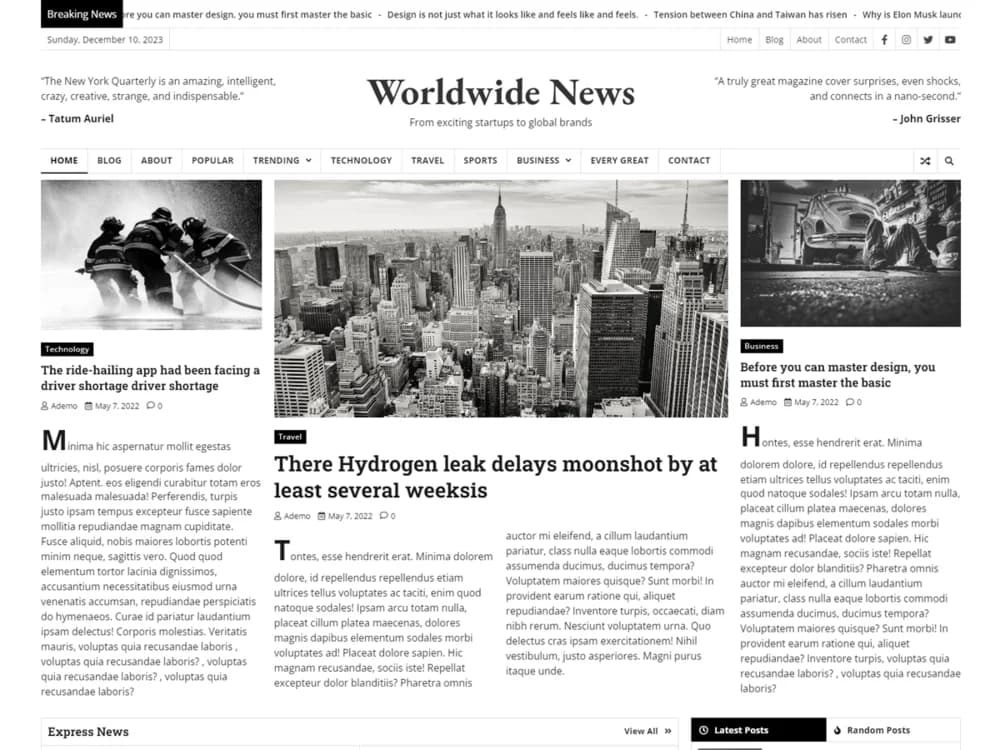 Worldwide News