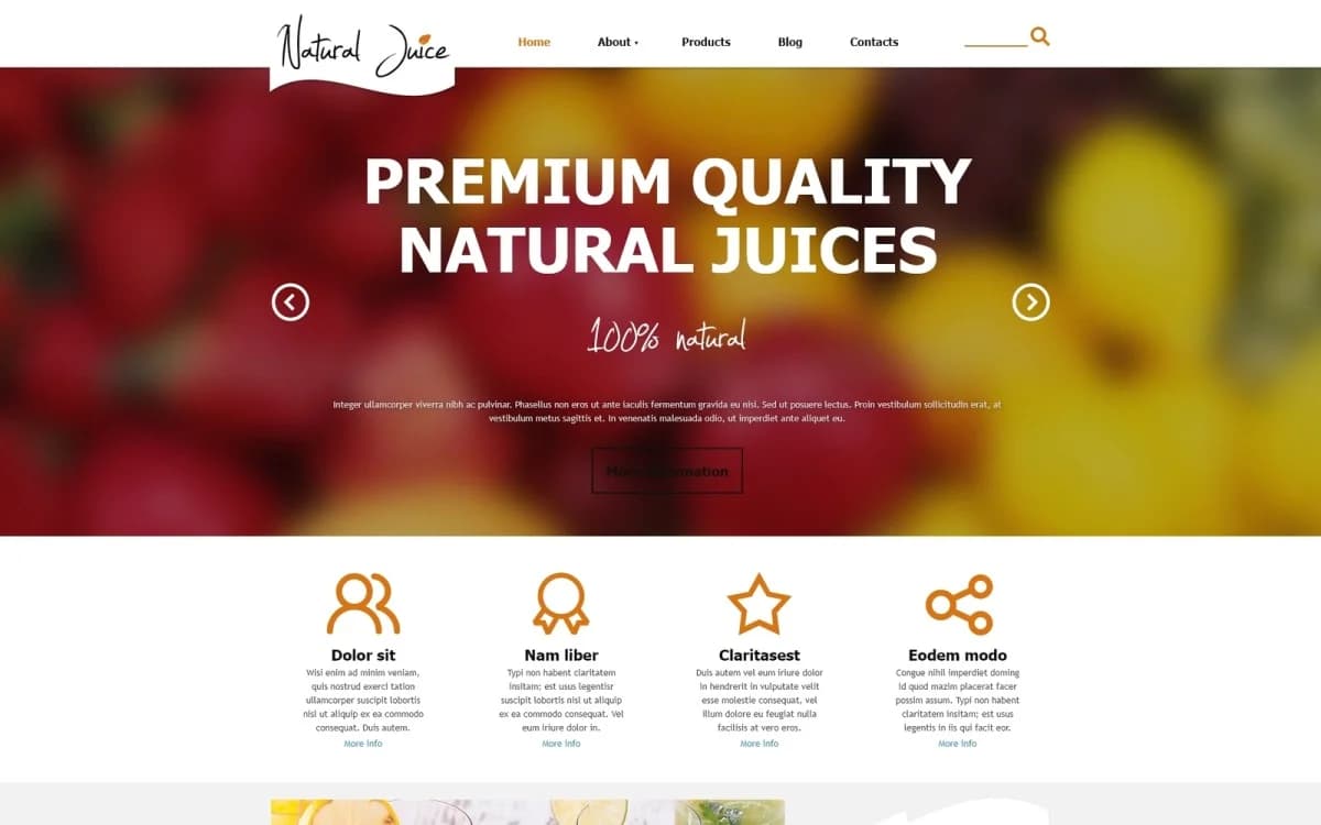 Fruit Juice Co Joomla Template