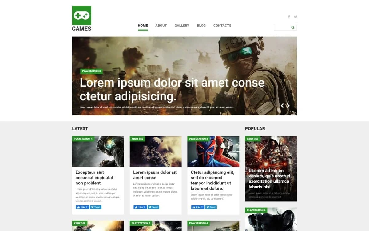 Games Joomla Template