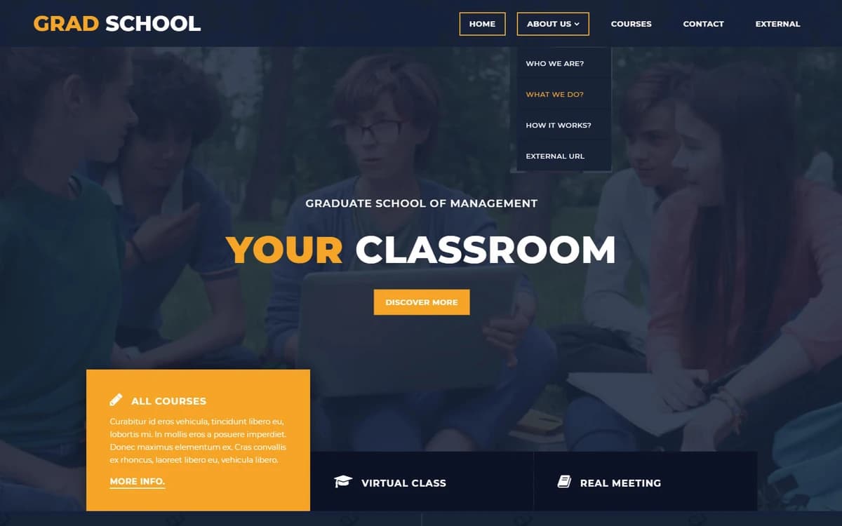 Grad Schoo Free HTML Template