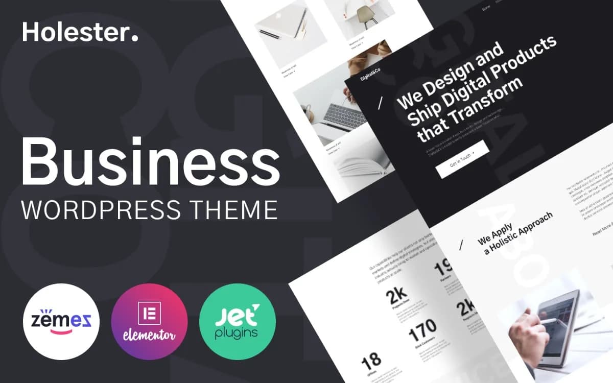 Holester - Business Services WordPress Theme for Professional Company Website