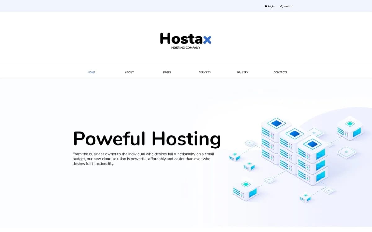 Hostax - Hosting Clean Joomla Template