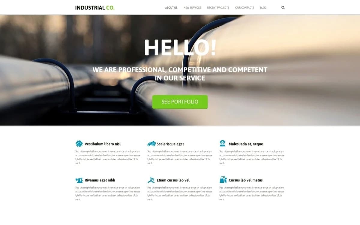 Industrial Template Joomla Template