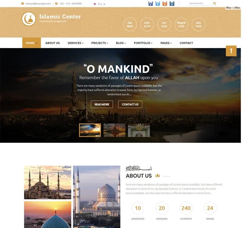 Islamic Center Joomla 3 Template