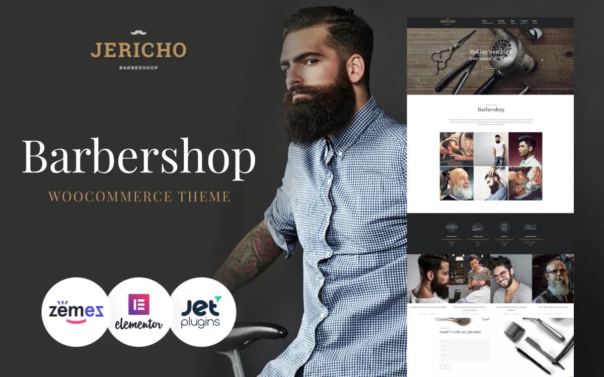 Jericho - Barber Shop & Hair Salon WordPress Theme
