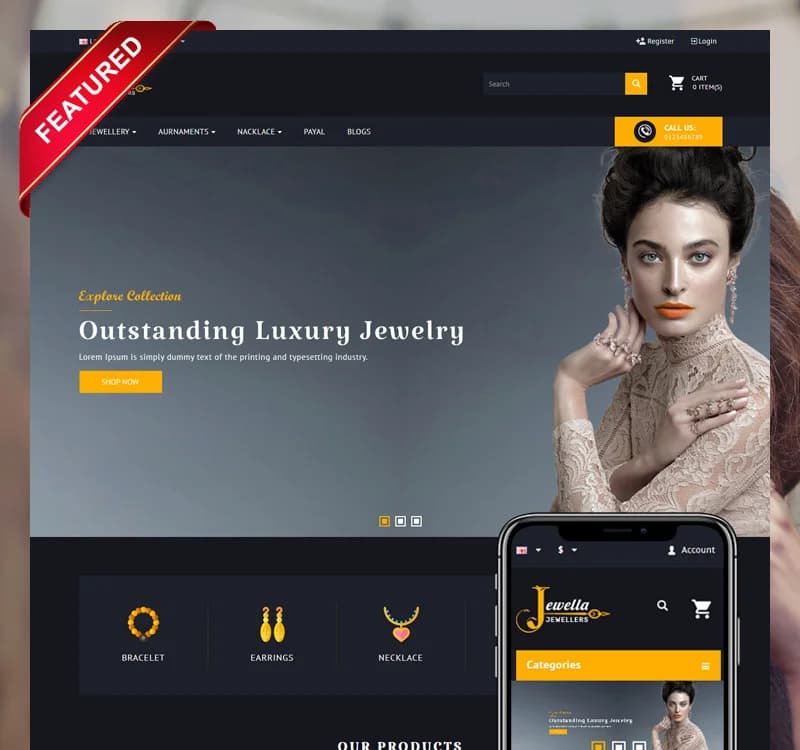 Jewella Jewellery Store OpenCart Template