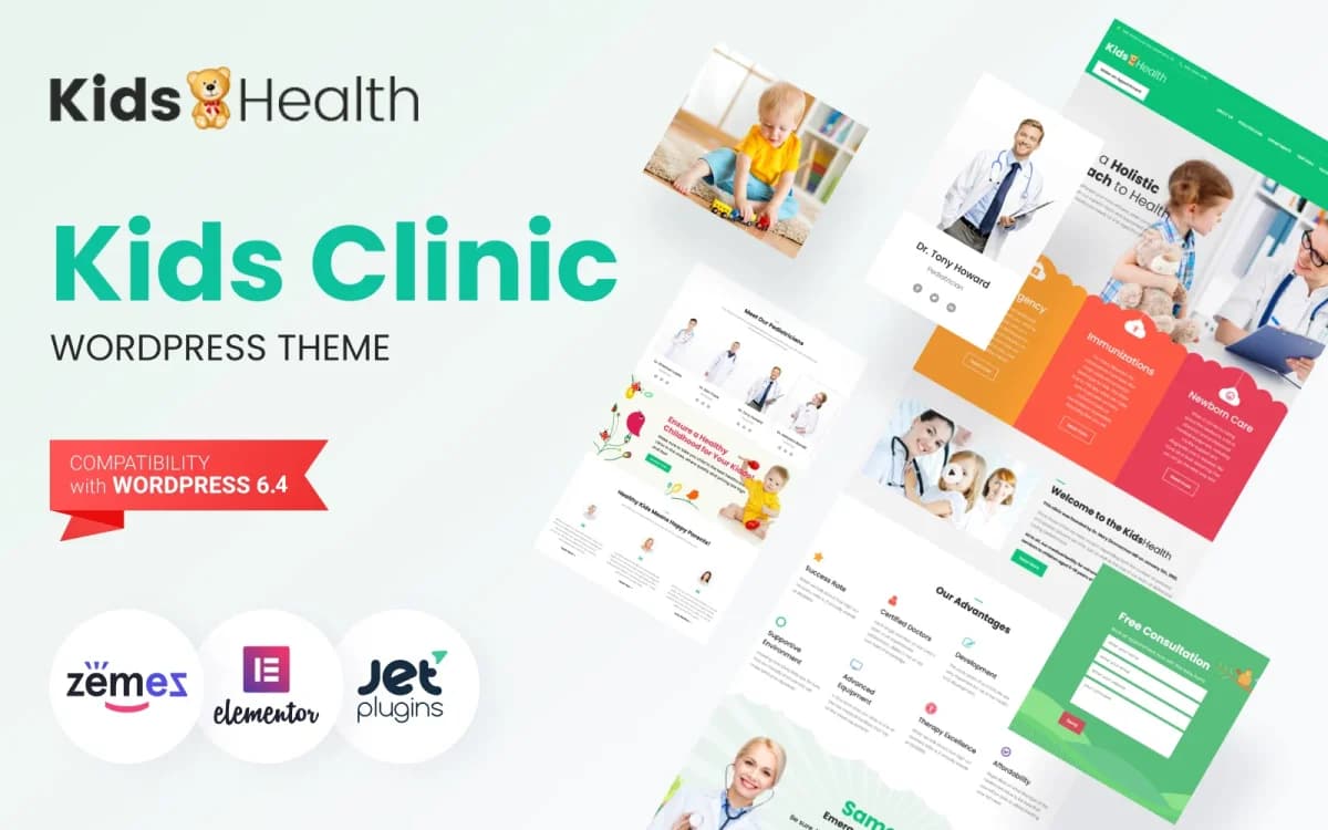 KidsHealth - Pediatric Clinic & Kids Health Care WordPress Elementor Theme