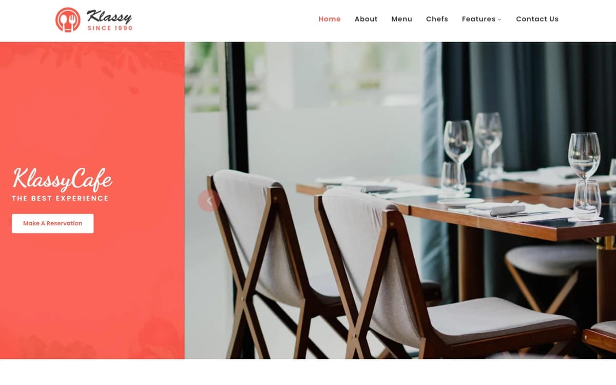Klassy Caf Free HTML Template