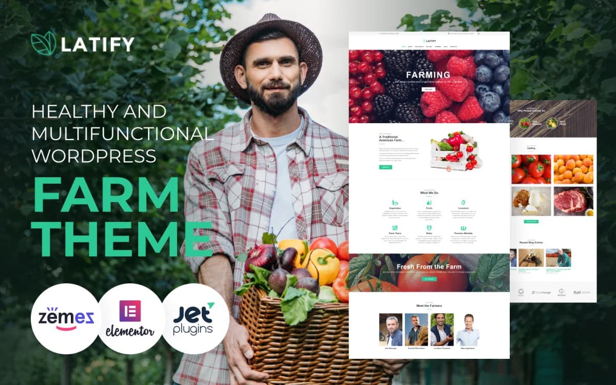 Latify - Private Farm WordPress Theme for Agriculture Business Website