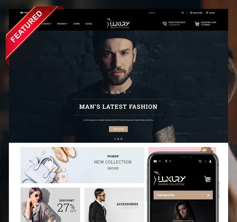Luxury Minimal Fashion Store OpenCart Template