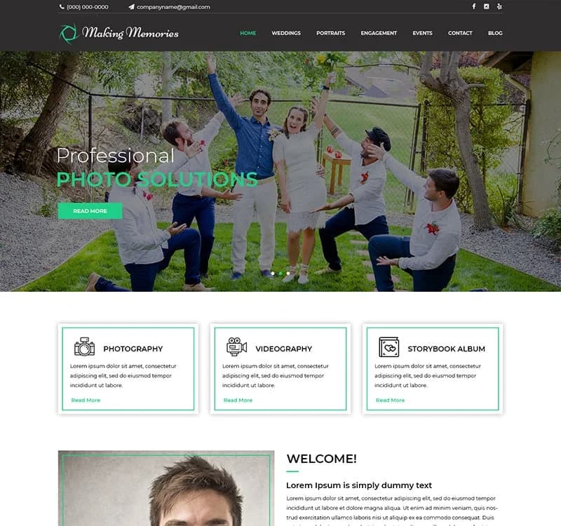 Making Memories - Photography PSD Template