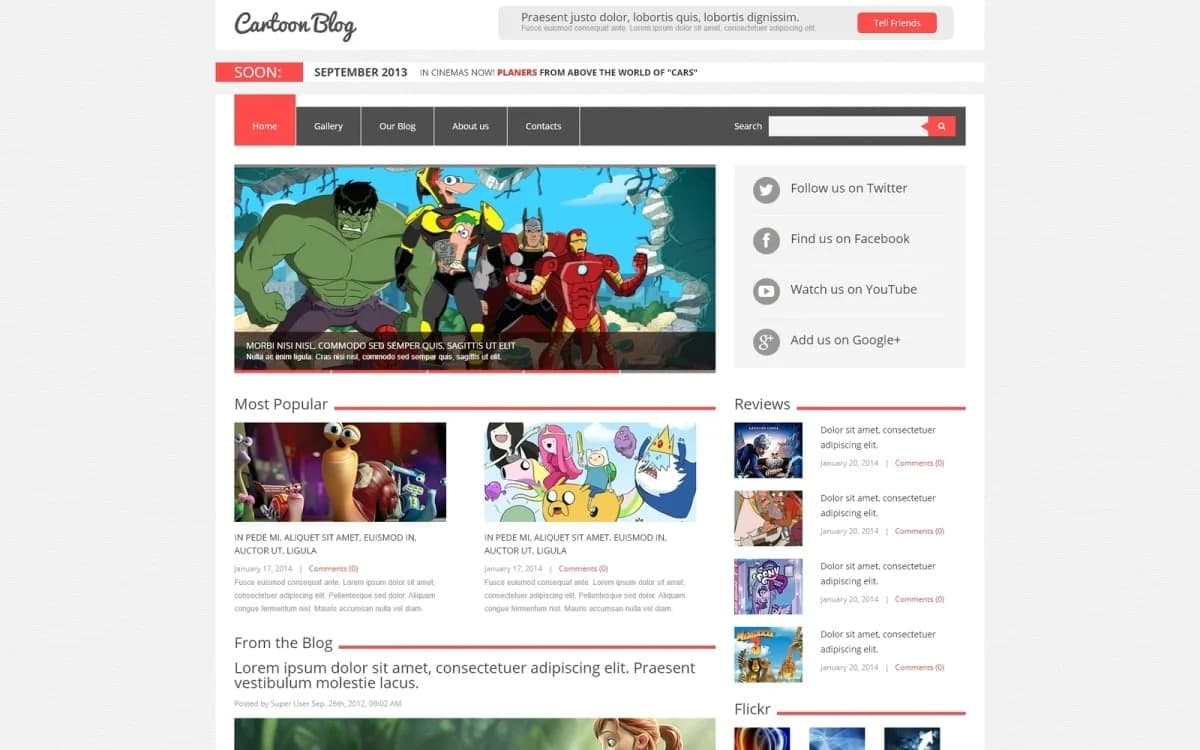 Movie Responsive Joomla Template