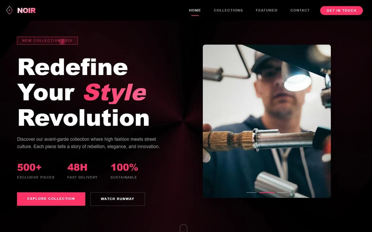 Noir Fashion Free HTML Template