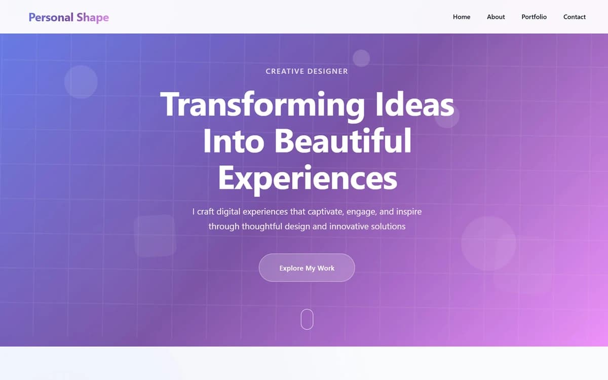 Personal Sh Free HTML Template