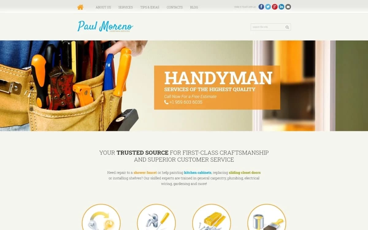 Proper Handyman Services Joomla Template