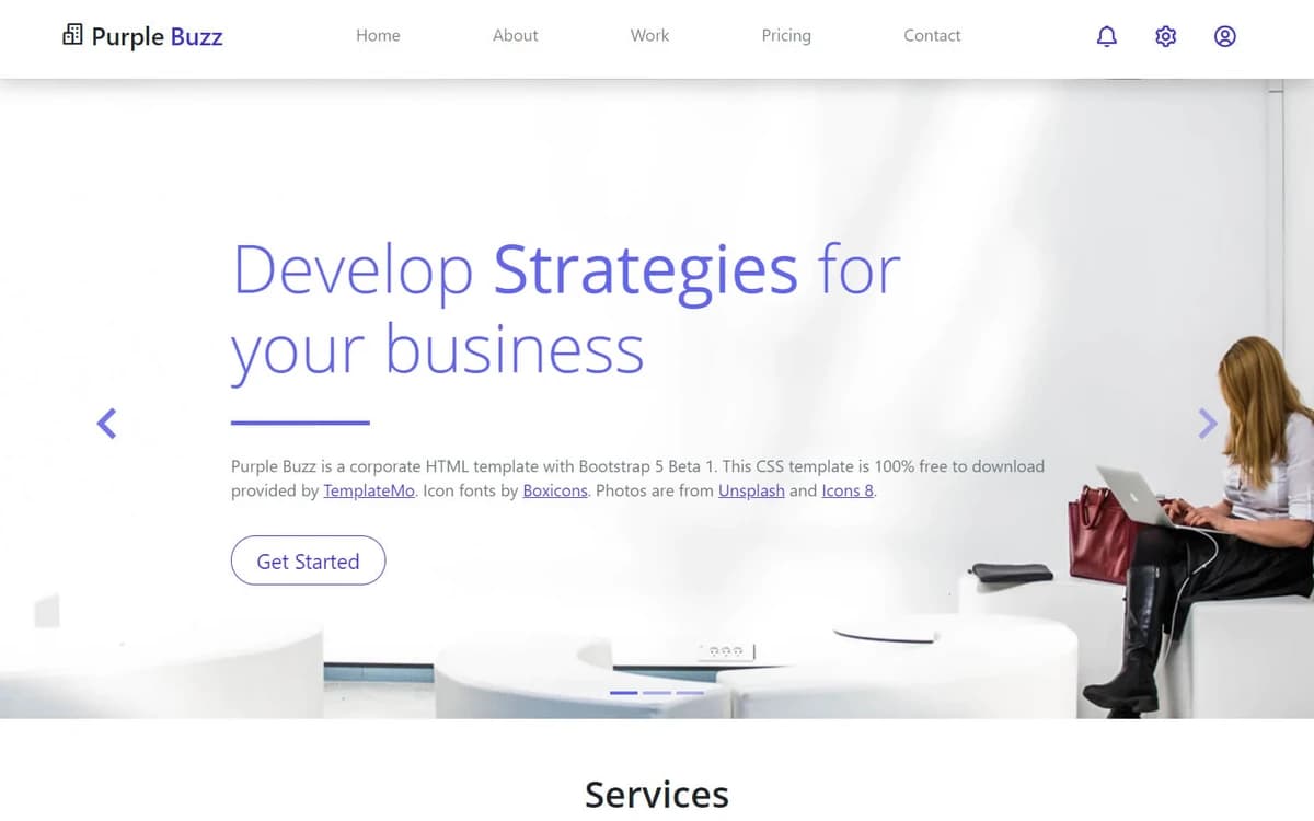 Purple Buzz Free HTML Template