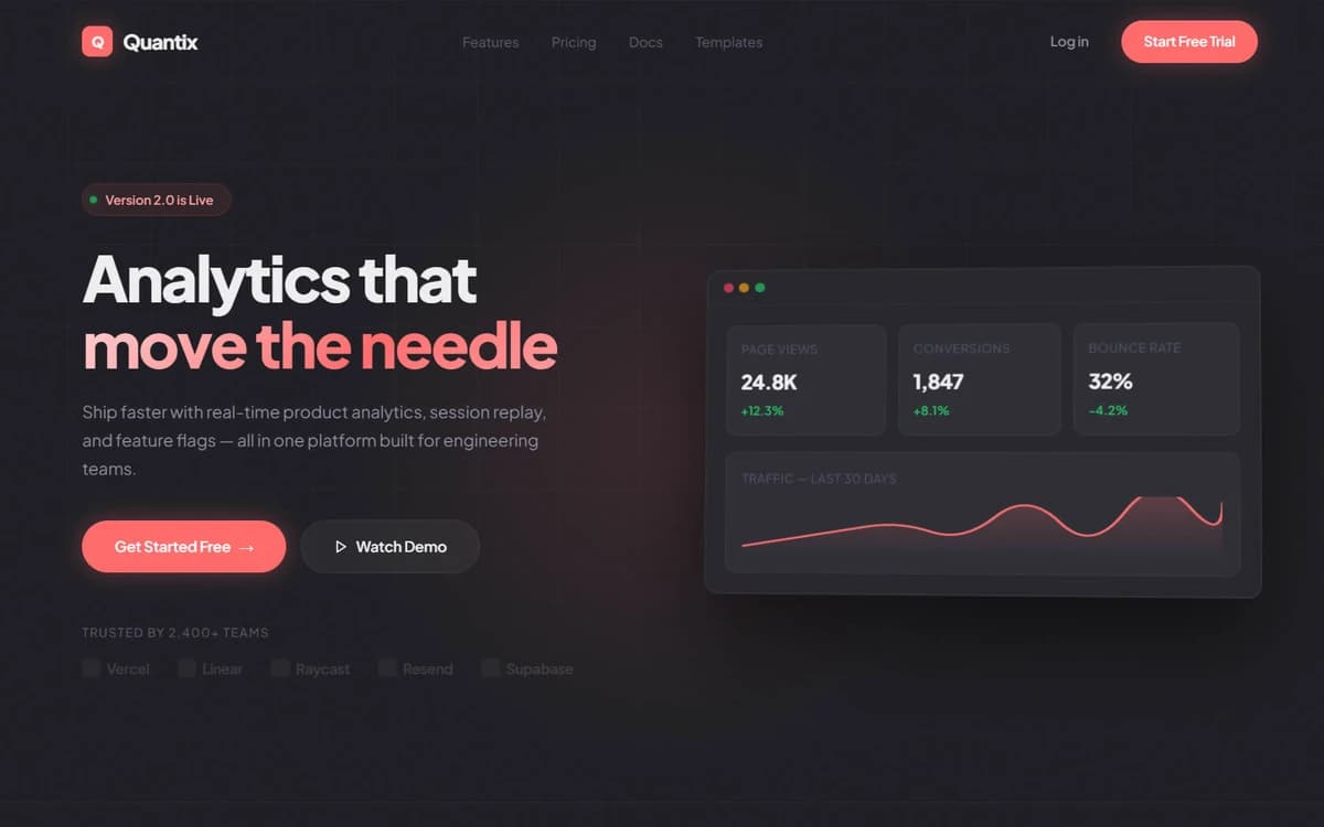 Quantix Saas Free HTML Template