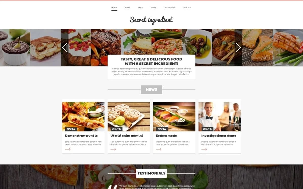 Refined Cuisine Restaurant Joomla Template