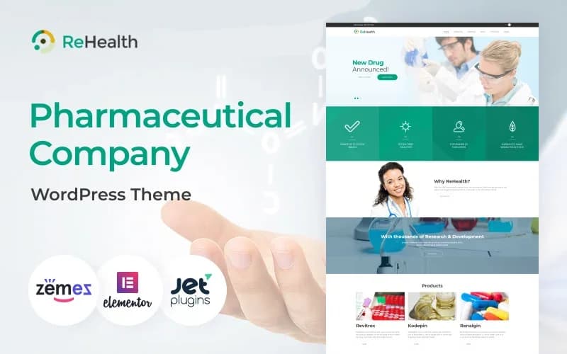 ReHealth - Pharmacy & Drug Store WordPress Theme