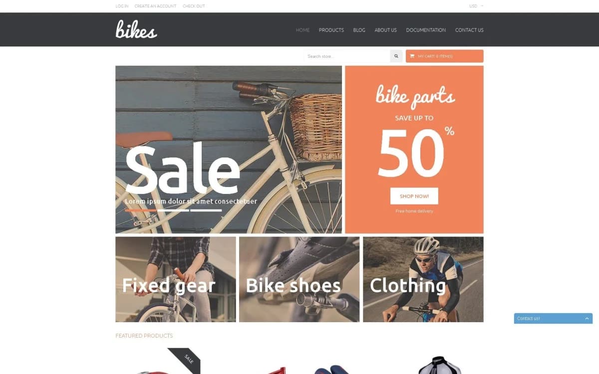 Shopping Bikes  Accessories Shopify Theme