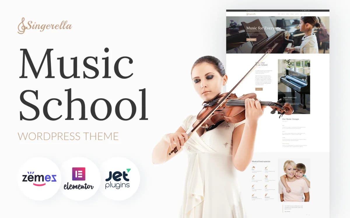 Singerella - Art & Music School WordPress Theme